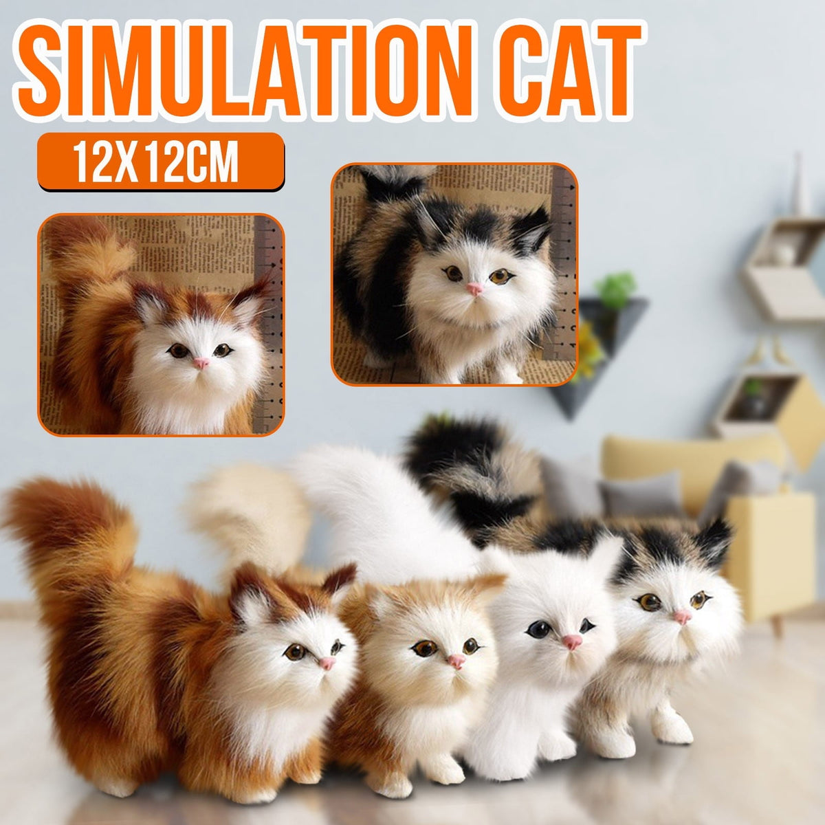 Cute Little Cat with Sound Stuffed Animal Small Plush Toy Christmas Gifts for