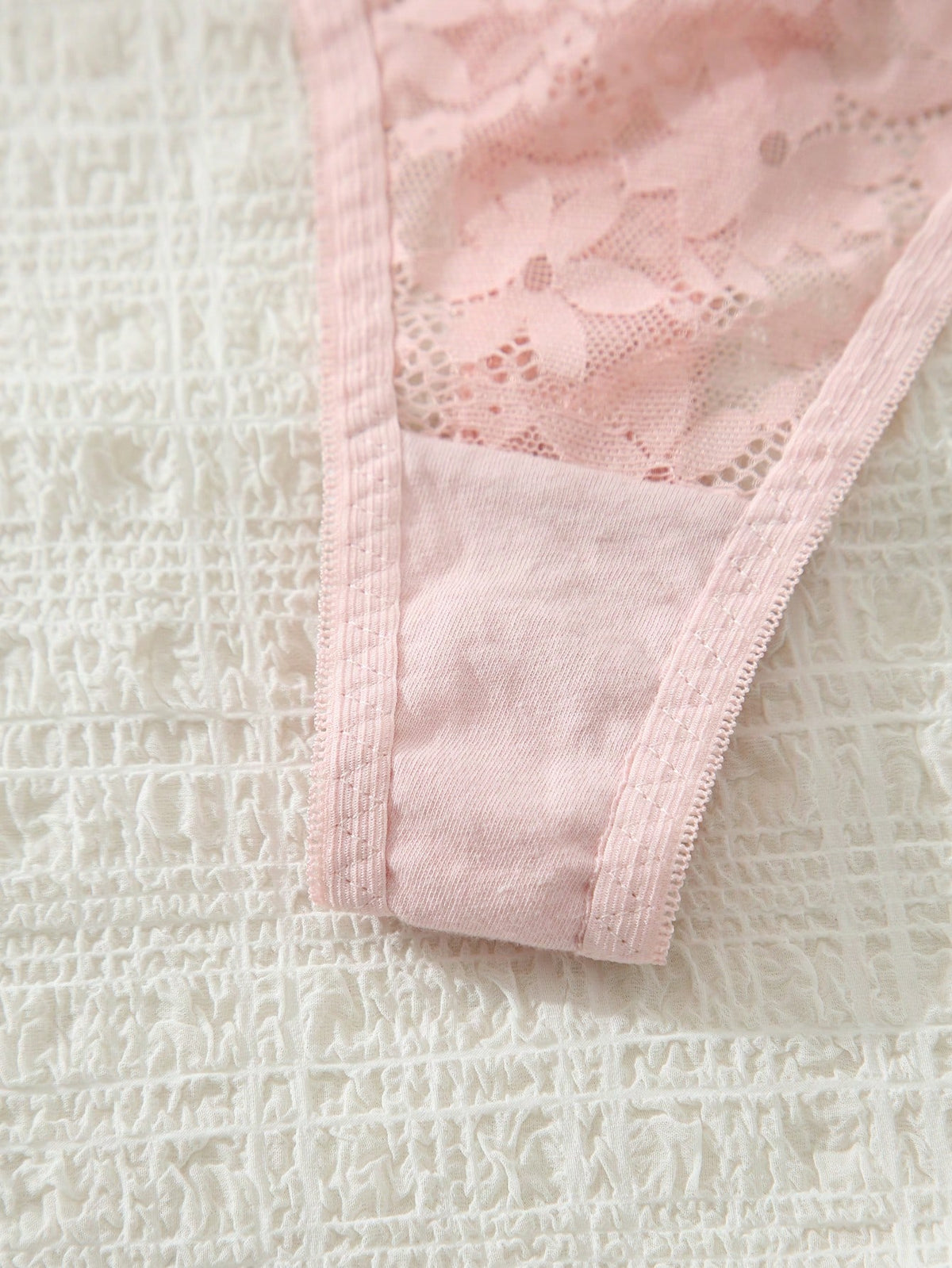 5pcs Women's Solid Color Lace Thongs Sexy Lingerie
