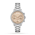 Hugo Boss Womens 1502565 Pandora Silver Tone Stainless Steel Watch With Rose Gold Dial