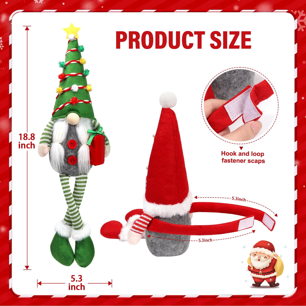 Ayieyill 2Pcs Christmas Gnomes Plush, 19" Christmas Curtain Tiebacks Doll Ornaments,for Christmas Indoor Decor