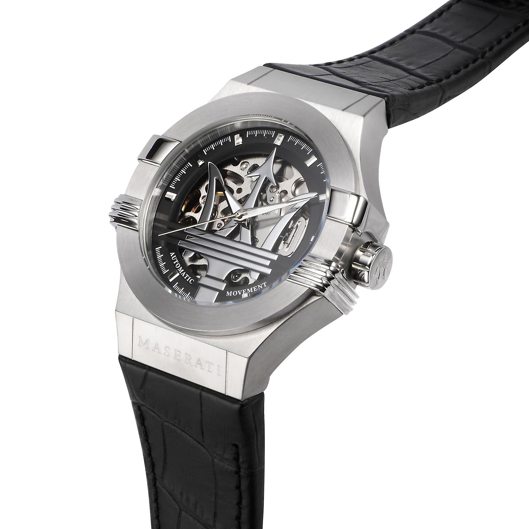 Maserati R8821108001 Potenza Automatic Mens Silver Watch