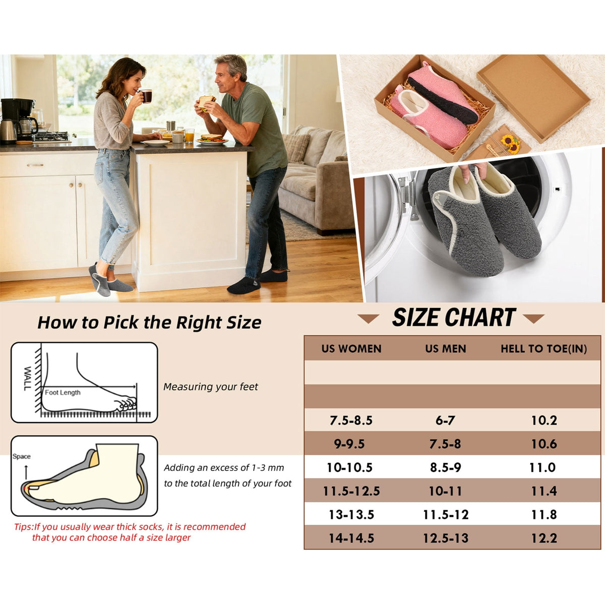 Slip On House Slippers for Home Bedroom