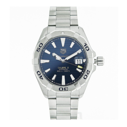 Tag Heuer Aquaracer Automatic Blue Dial Silver Steel Strap Watch For Men Wbd2112 Ba0928
