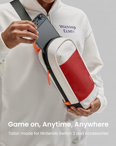 tomtoc Sling Carrying Bag for Nintendo Switch 2 with 8 Game Card Slots