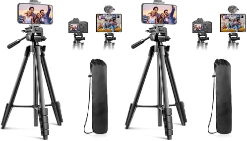 Sensyne 64" Camera Tripod Stand for iPhone & iPad, Phone Holder with Remote