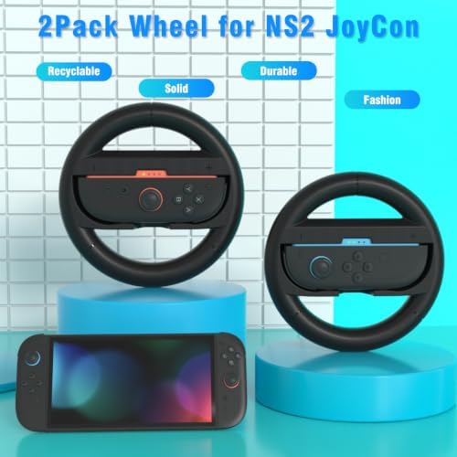 Switch 2 Steering Wheel for Nintendo Switch 2 JoyCon Racing Accessories