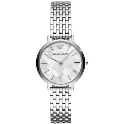 Emporio Armani Mother Of Pearl Dial Silver Steel Strap Watch For Women Ar11112
