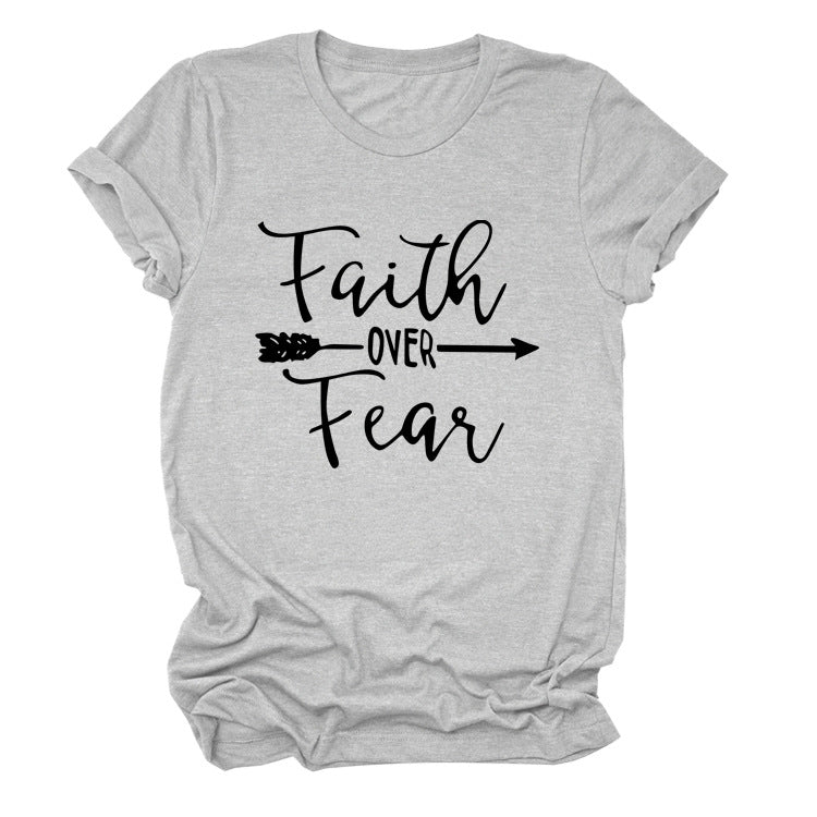 Women's Printed Round Neck Short Sleeve Top – 7 Colors | S–3XL