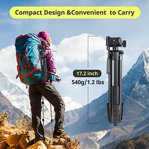 Sensyne 64" Camera Tripod Stand for iPhone & iPad, Phone Holder with Remote