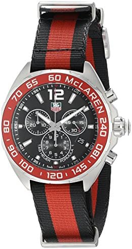 Tag Heuer Formula 1 Mclaren Limited Edition Quartz Chronograph Black Dial Two Tone Nato Strap Watch For Men Caz1112 Fc8188