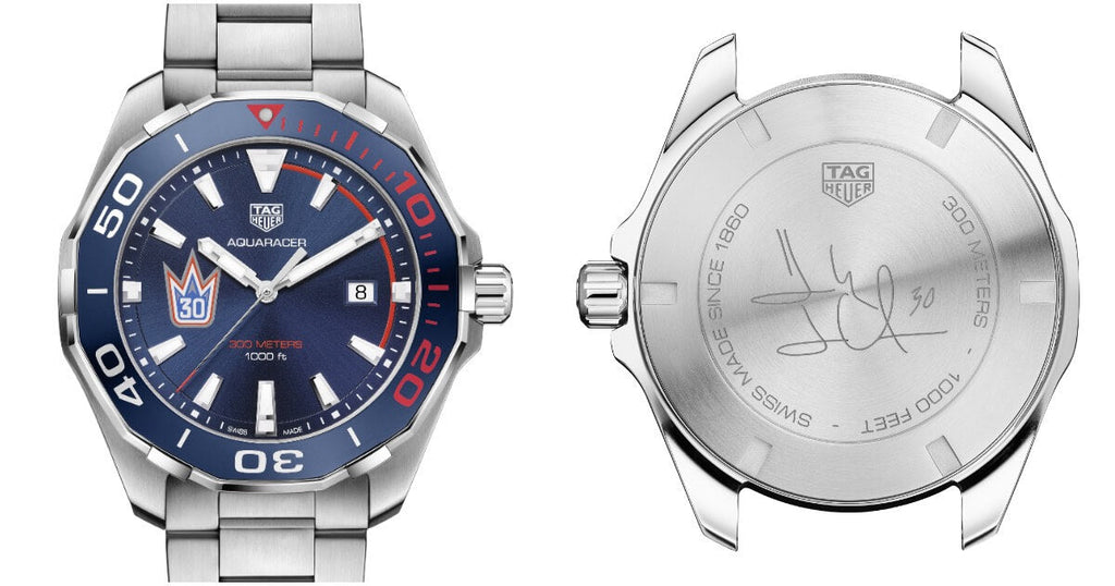 Tag Heuer Aquaracer Henrik Lundqvist Special Edition Blue Dial Silver Steel Strap Watch For Men Way101j Ba0746