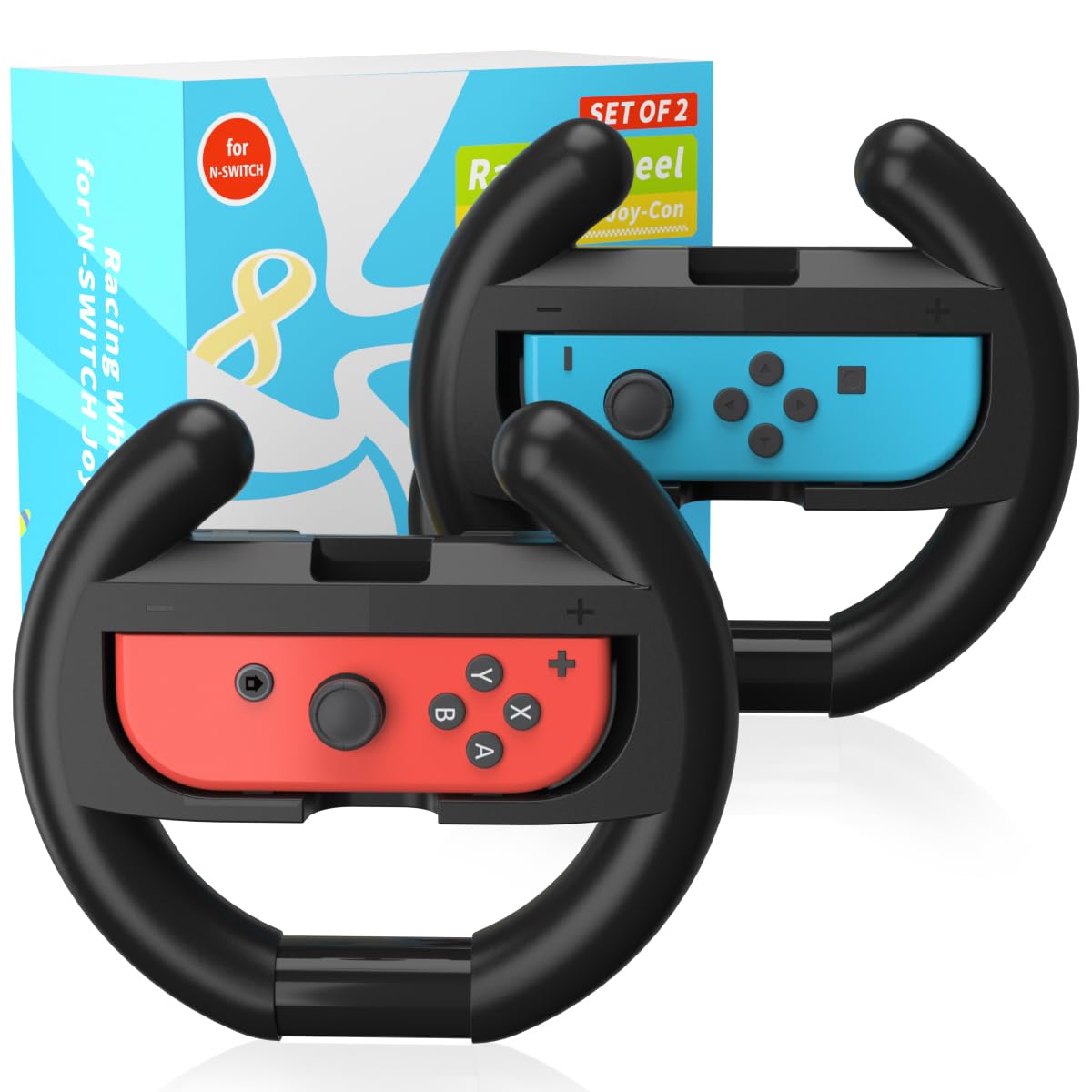 Switch 2 Steering Wheel for Nintendo Switch 2 JoyCon Racing Accessories - Switch 1 / Switch 1 / Switch 1