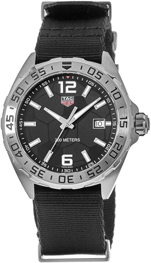 Tag Heuer Formula 1 Quartz Black Dial Black Nato Strap Watch For Men Waz1015 Fc8198