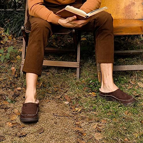 Men's Slip On Moccasin Slippers Indoor Outdoor