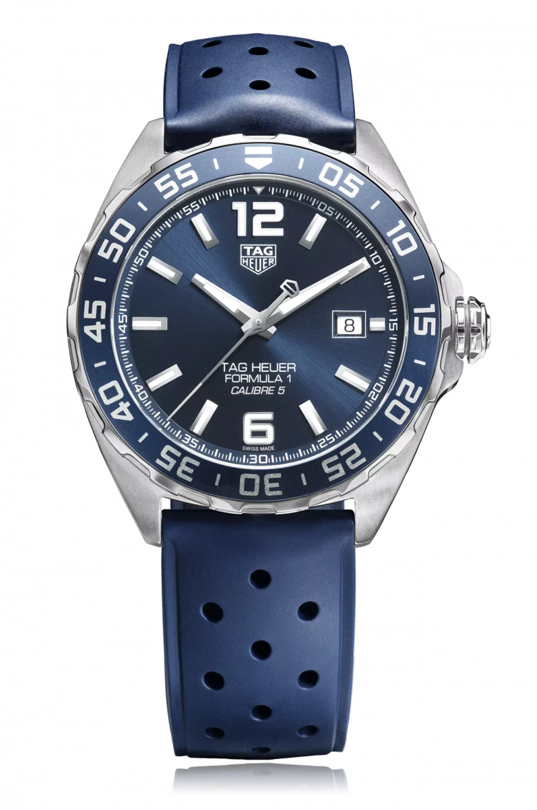 Tag Heuer Formula 1 Bucherer Blue Edition Rubber Strap Watch For Men Waz2015