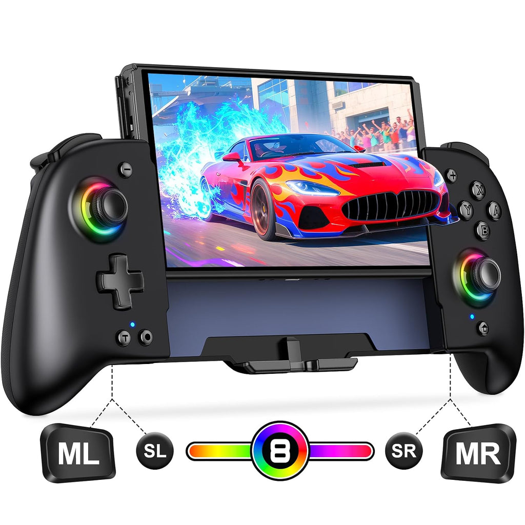 Gammeefy JC400 Gen 2 Switch 2 Controller with Hall Effect Joysticks - 6.2"/7" / Black