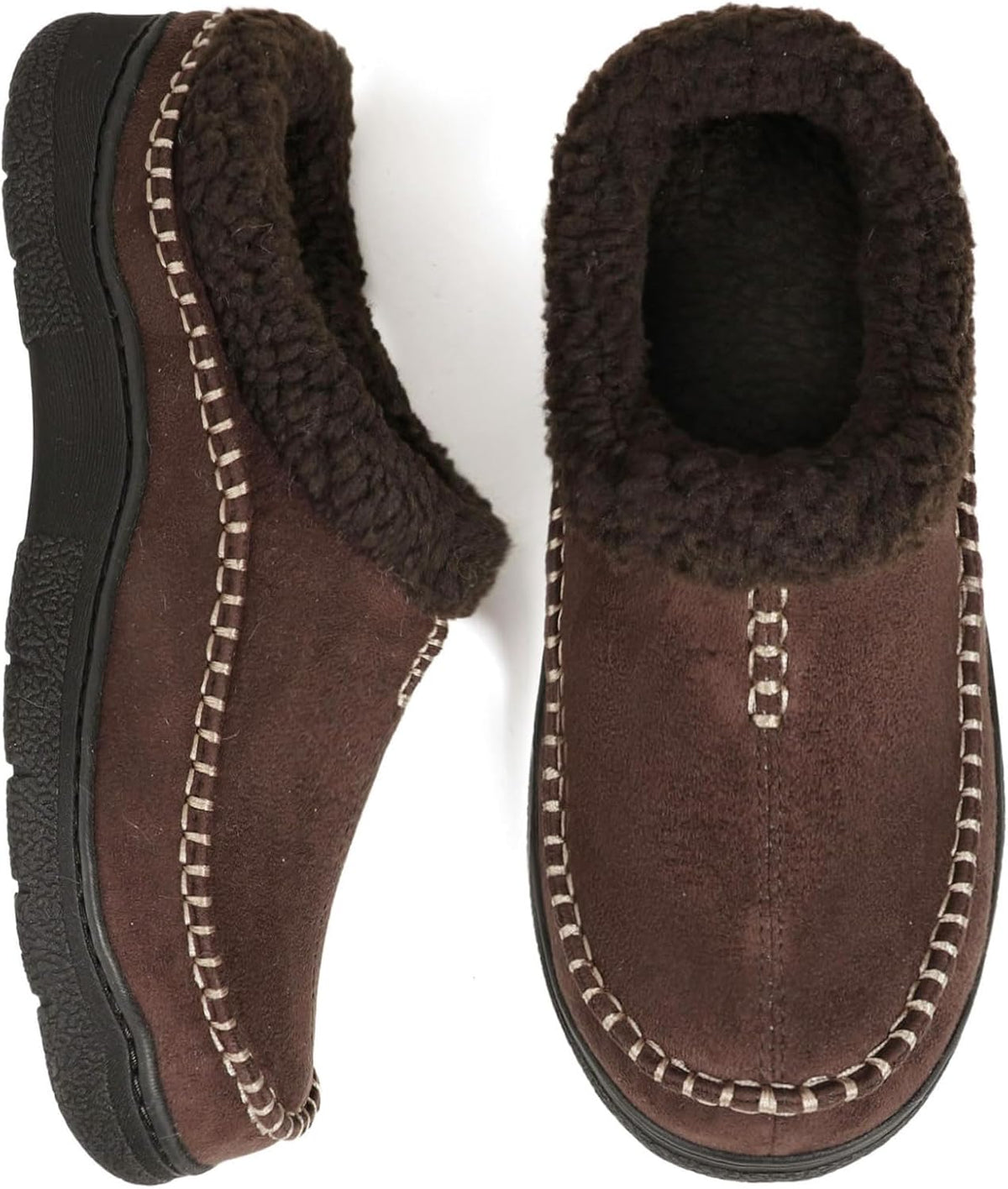 Men's Slip On Moccasin Slippers Indoor Outdoor