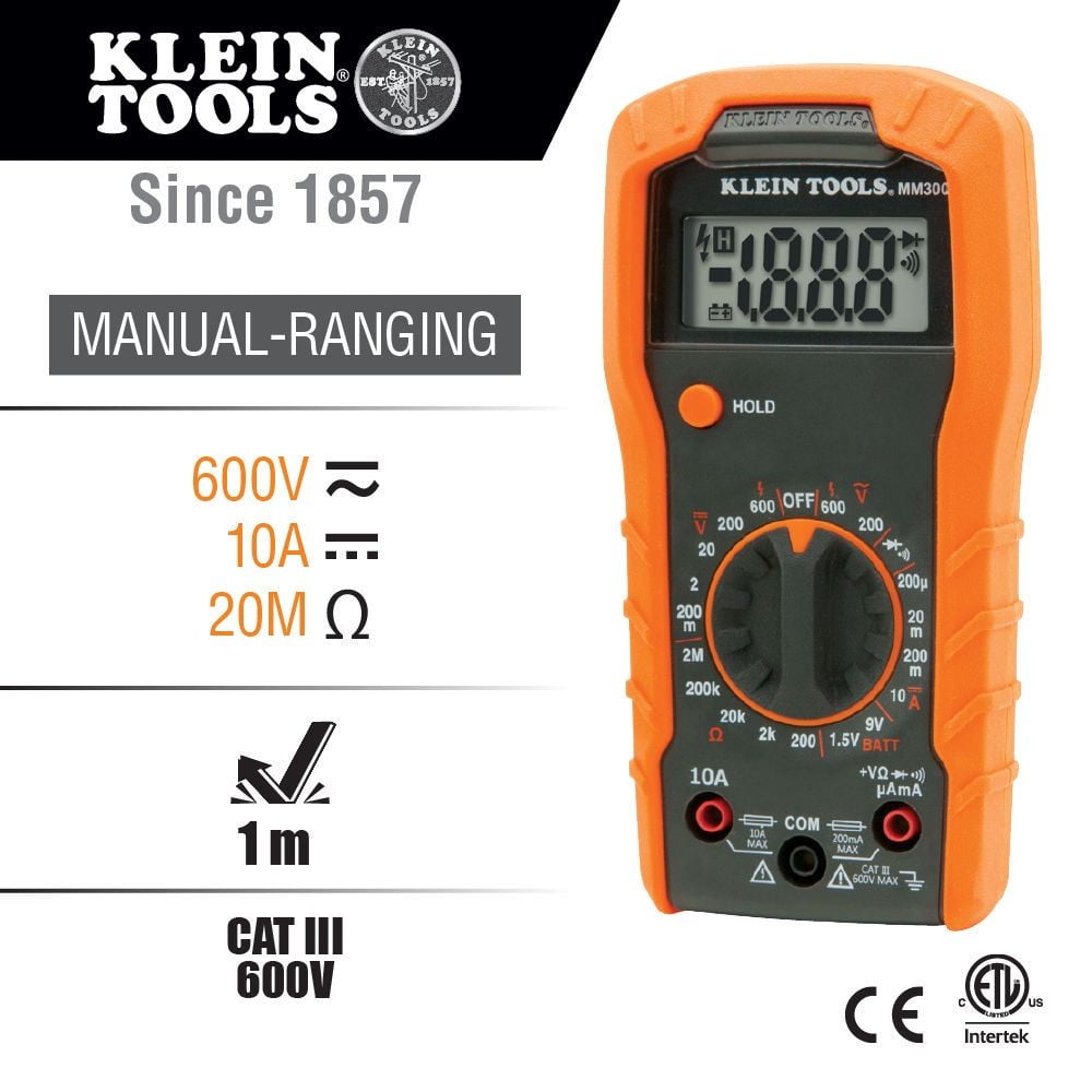 Klein Tools 69149P Digital Multimeter, Noncontact Voltage Tester and Electrical Outlet Test Kit