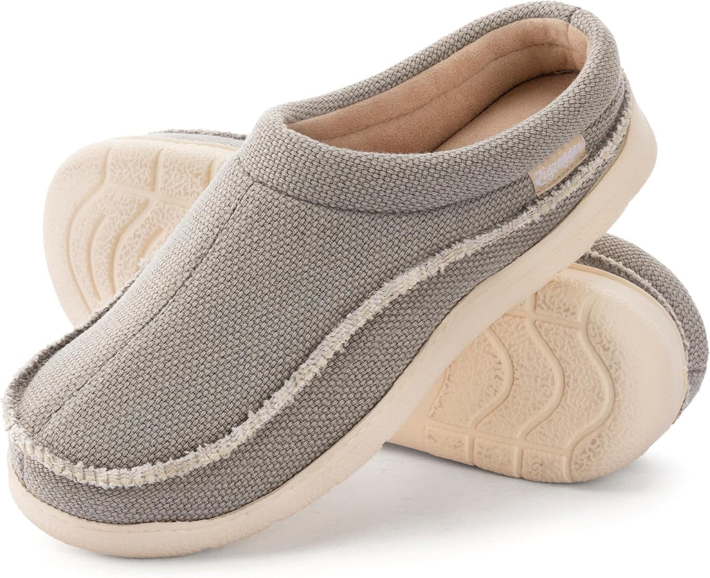Men's Slip On Moccasin Slippers Indoor Outdoor