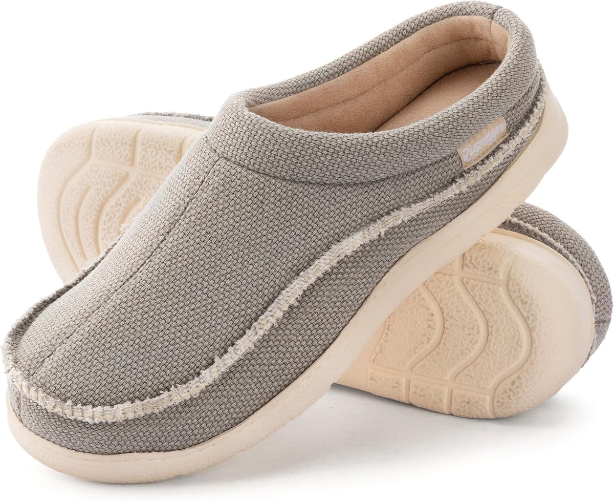 Men's Slip On Moccasin Slippers Indoor Outdoor