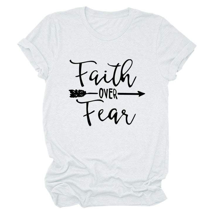 Women's Printed Round Neck Short Sleeve Top – 7 Colors | S–3XL