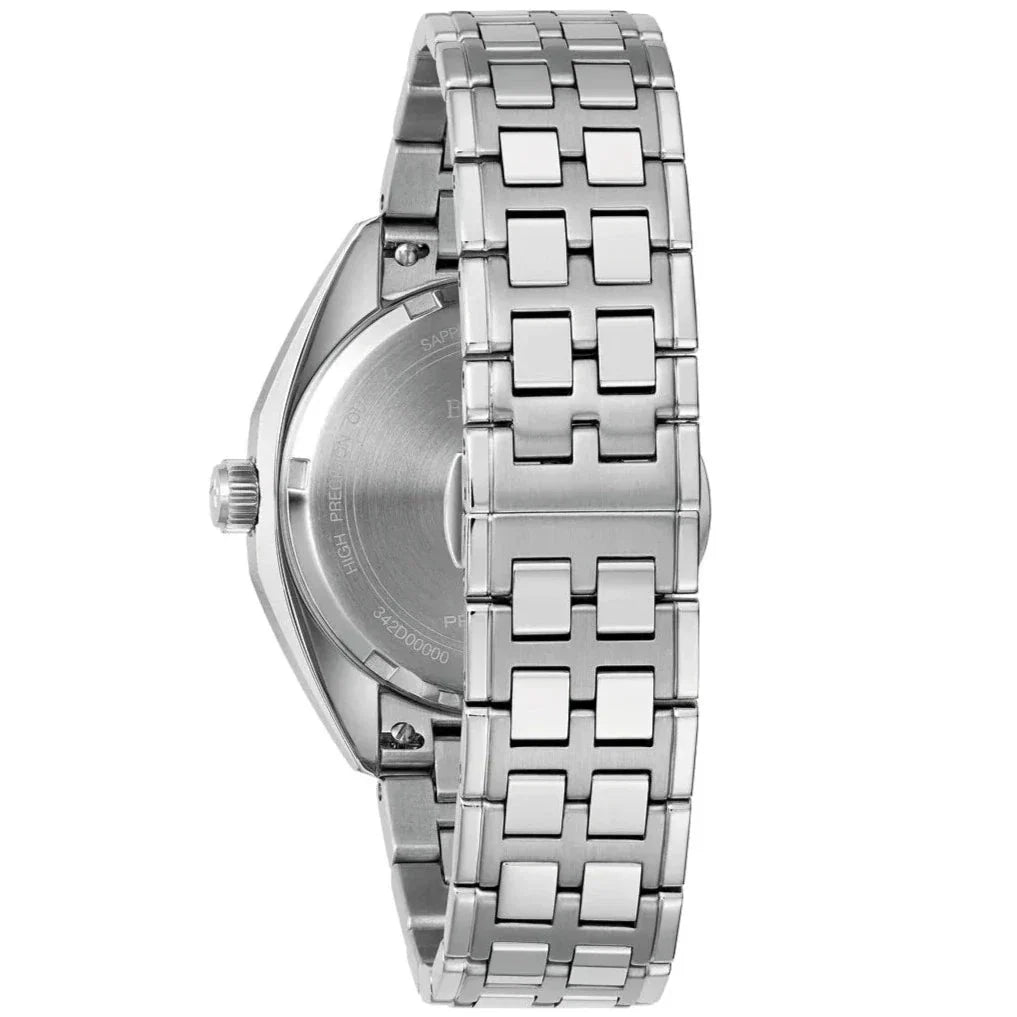 Bulova Jet Star Automatic Mens Silver Watch 96k112
