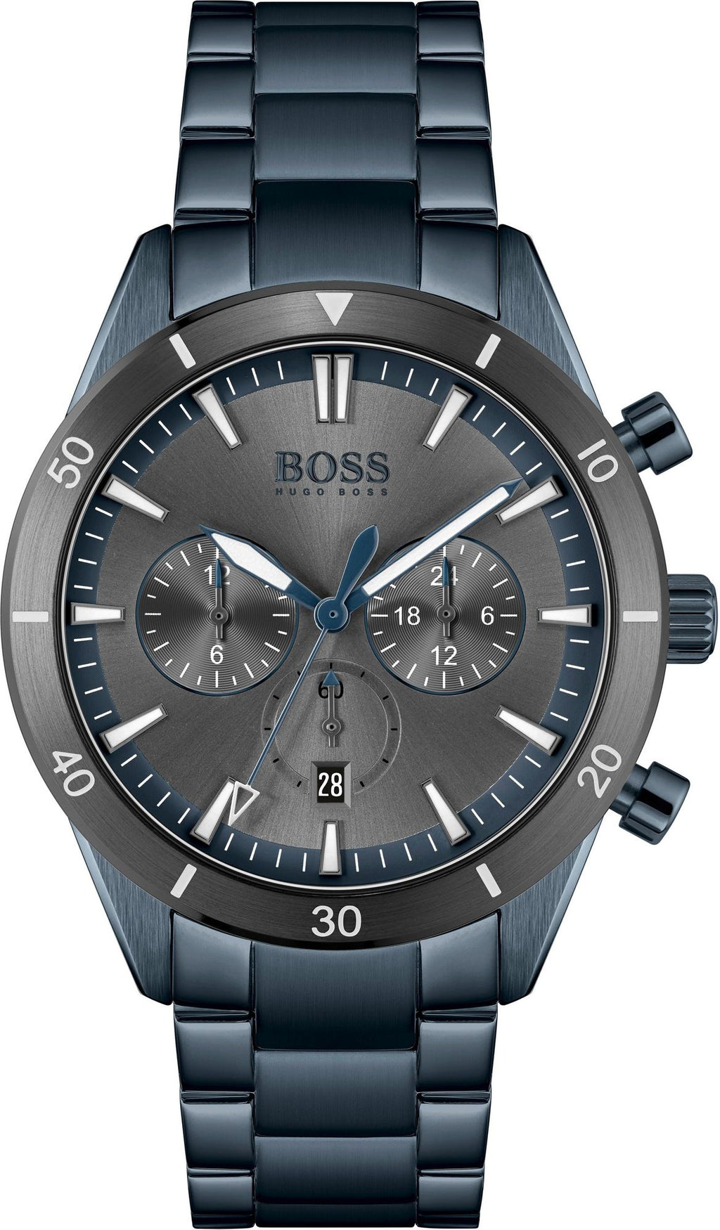 Hugo Boss Mens 1513865 Chronograph Blue Stainless Steel Watch