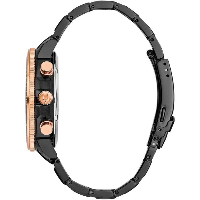 Bulova Marine Star Mens Black Watch 98b302
