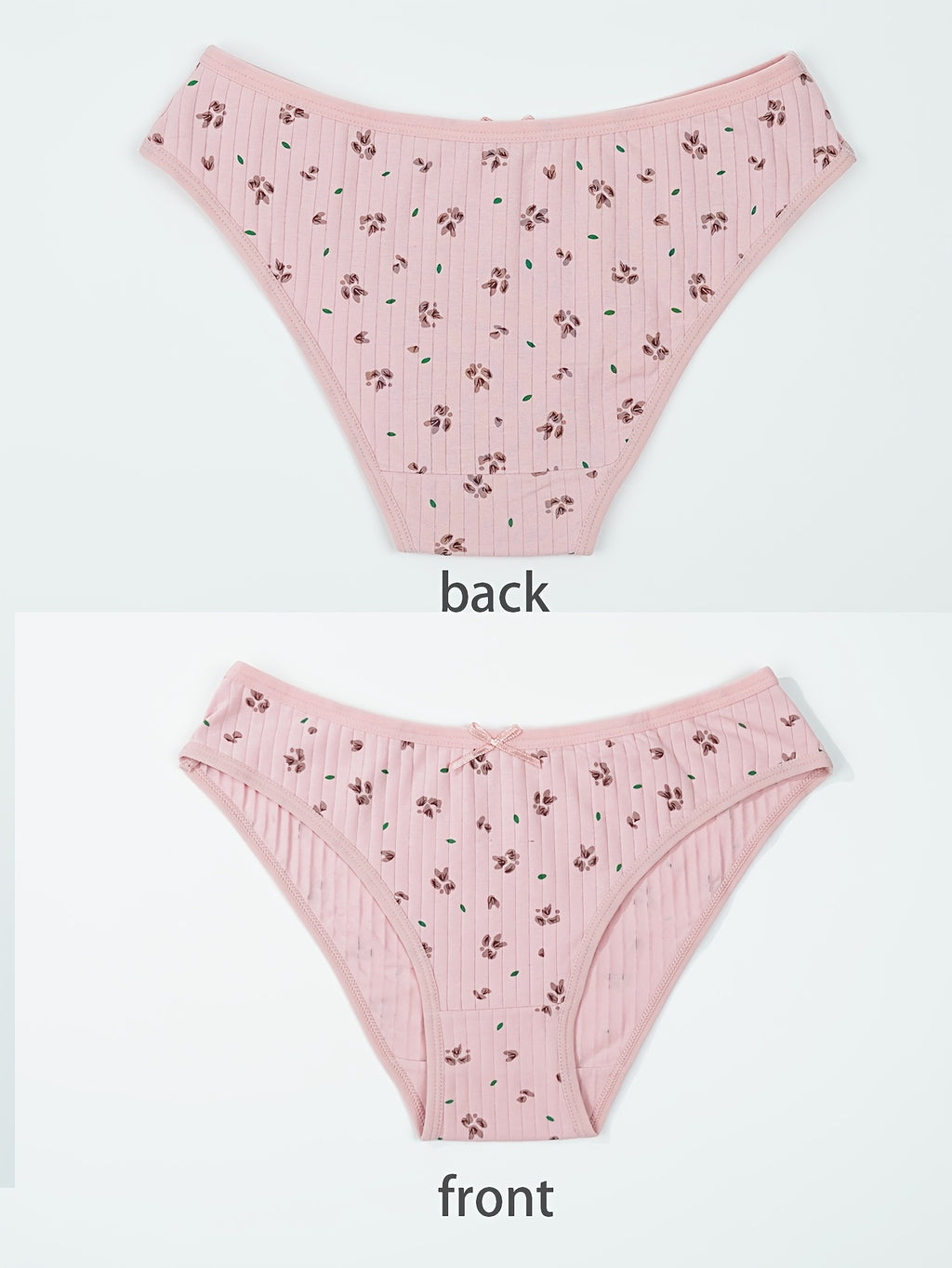5-Pack Women'S 95% Soft Printed Briefs Comfortable Breathable Daily Underwear