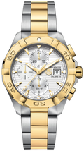 Tag Heuer Aquaracer Automatic White Dial Two Tone Steel Strap Watch For Men Cay2121 Bb0923