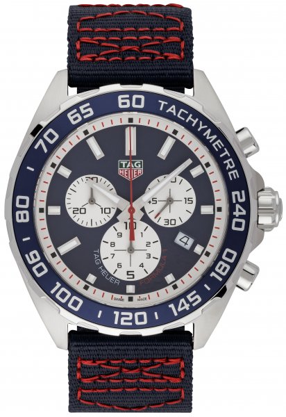 Tag Heuer Formula 1 Redbull Edition Chronograph Blue Dial Blue Nato Strap Watch For Men Caz1018 Fc8213