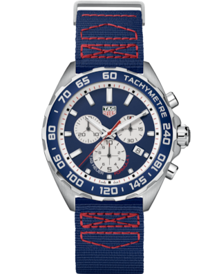 Tag Heuer Formula 1 Redbull Edition Chronograph Blue Dial Blue Nato Strap Watch For Men Caz1018 Fc8213