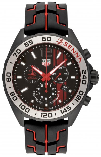 Tag Heuer Formula 1 Ayrton Senna Limited Edition Black Dial Two Tone Rubber Strap Watch For Men Caz1019 Ft8027