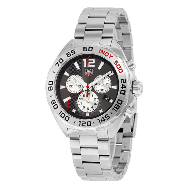 Tag Heuer Formula 1 Quartz Chronograph Grey Dial Silver Steel Strap Watch For Men Caz1114 Ba0877