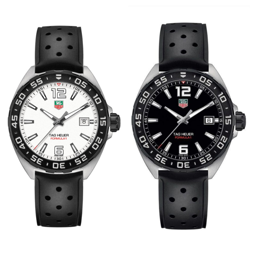 Tag Heuer Formula 1 Quartz White Dial Black Rubber Strap Watch For Men Waz1111 Ft8023