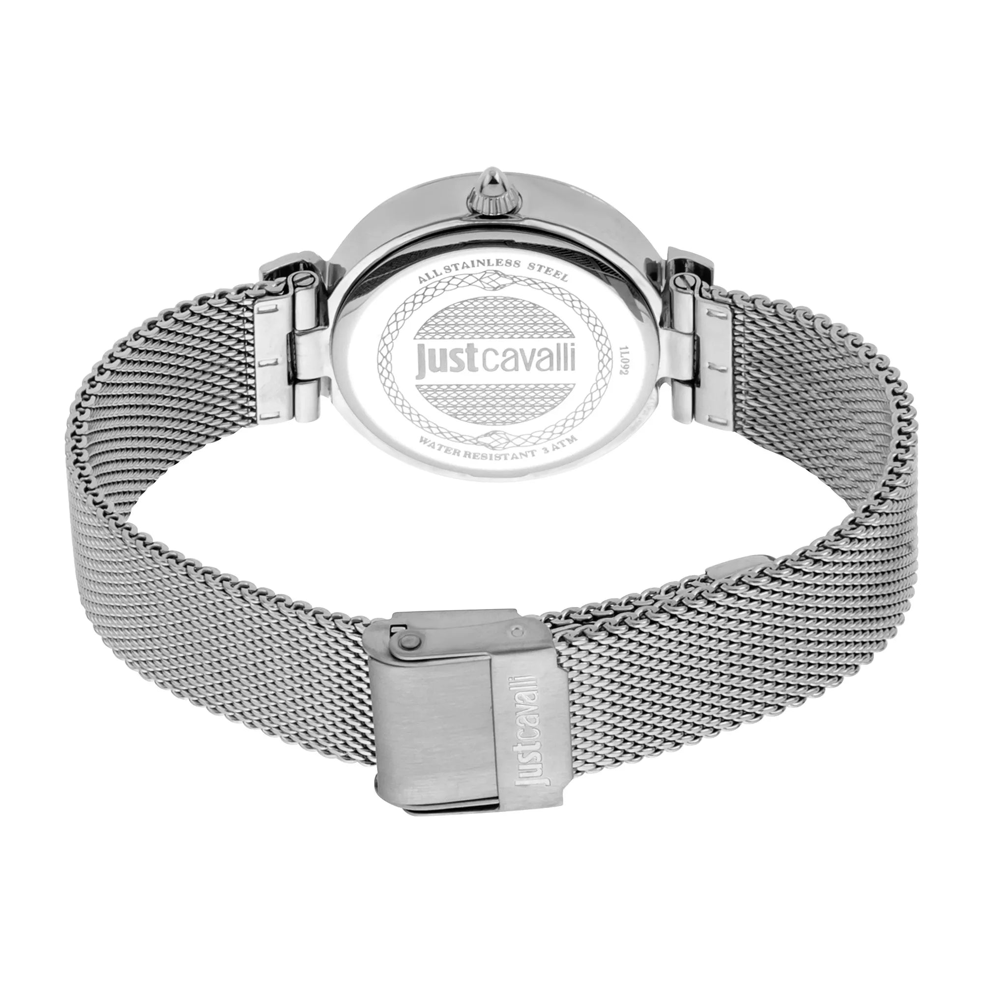 Just Cavalli Vibrazioni Steel Silver Leopard Glitter