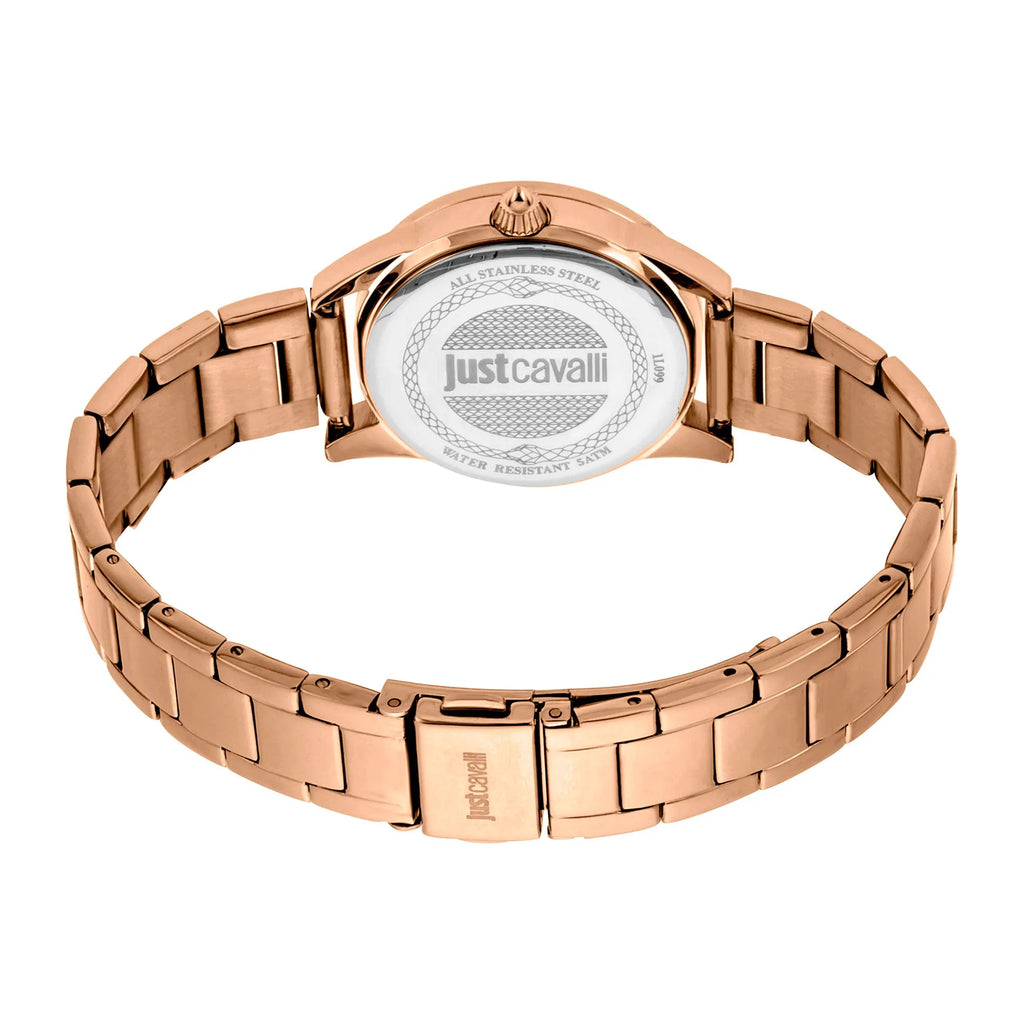 Just Cavalli Logomania SET Steel Rose Gold Zebra Zircons