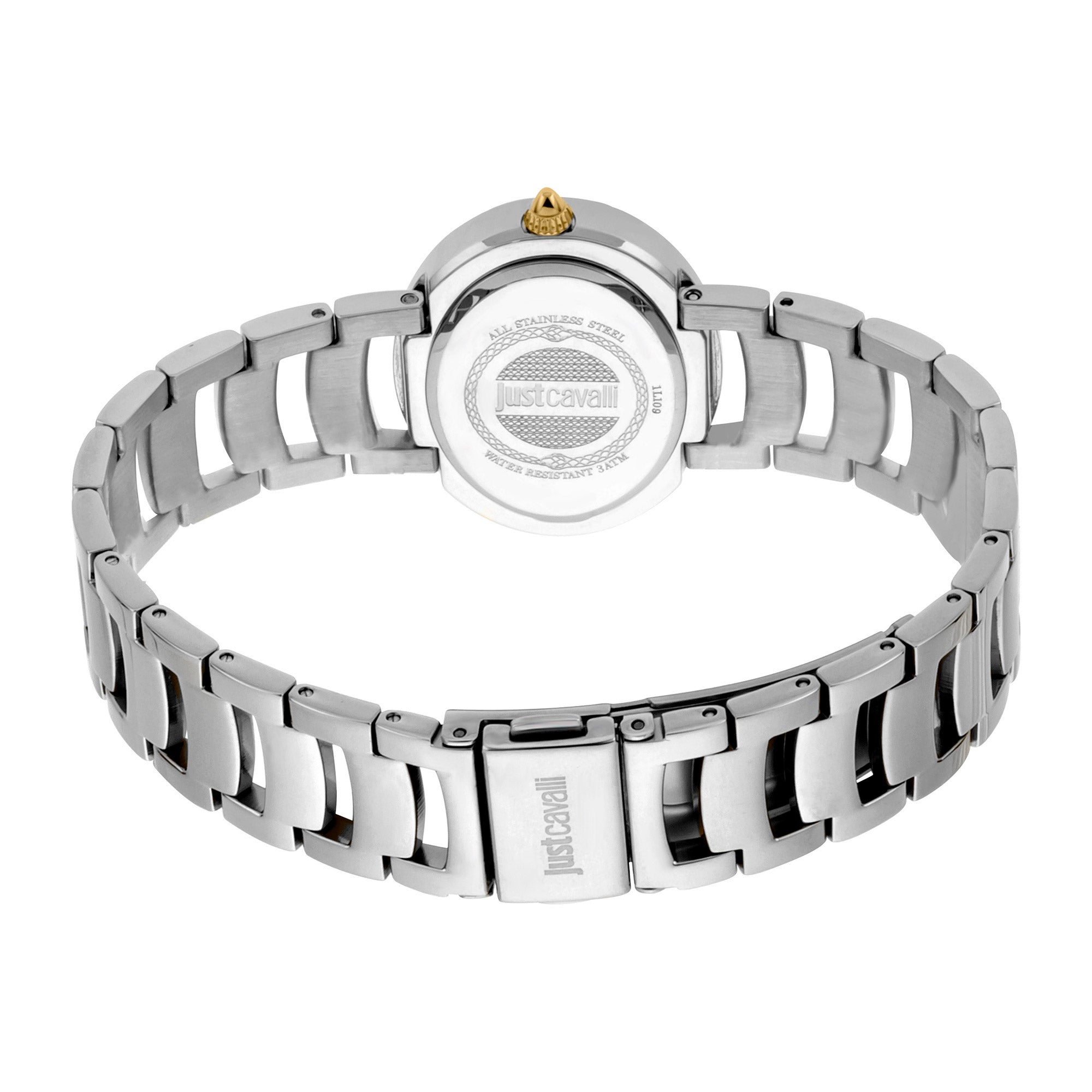 Just Cavalli Steel Yellow Gold TwoTone Zebra Glitter