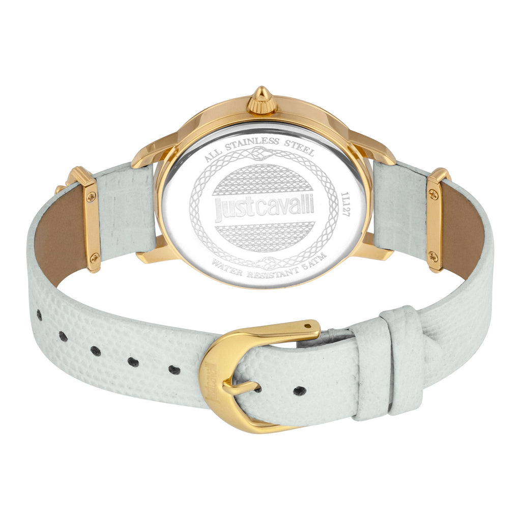 Just Cavalli Just per me Leather White Yellow Gold Zebra Glitter