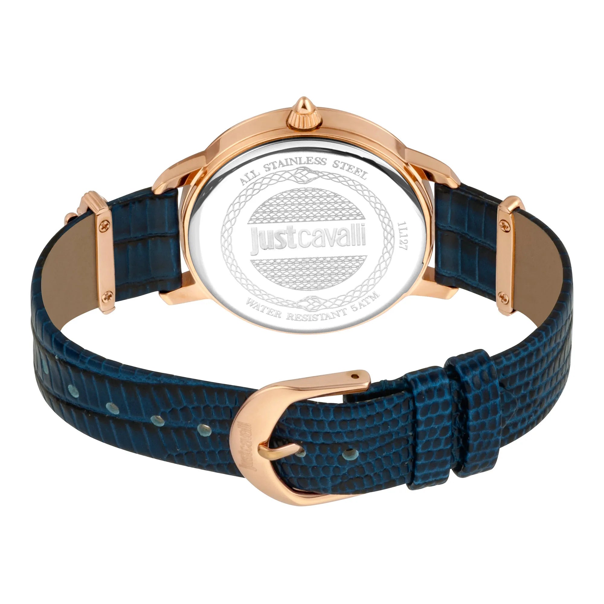 Just Cavalli Just per me Leather Blue Rose Gold Zebra Glitter