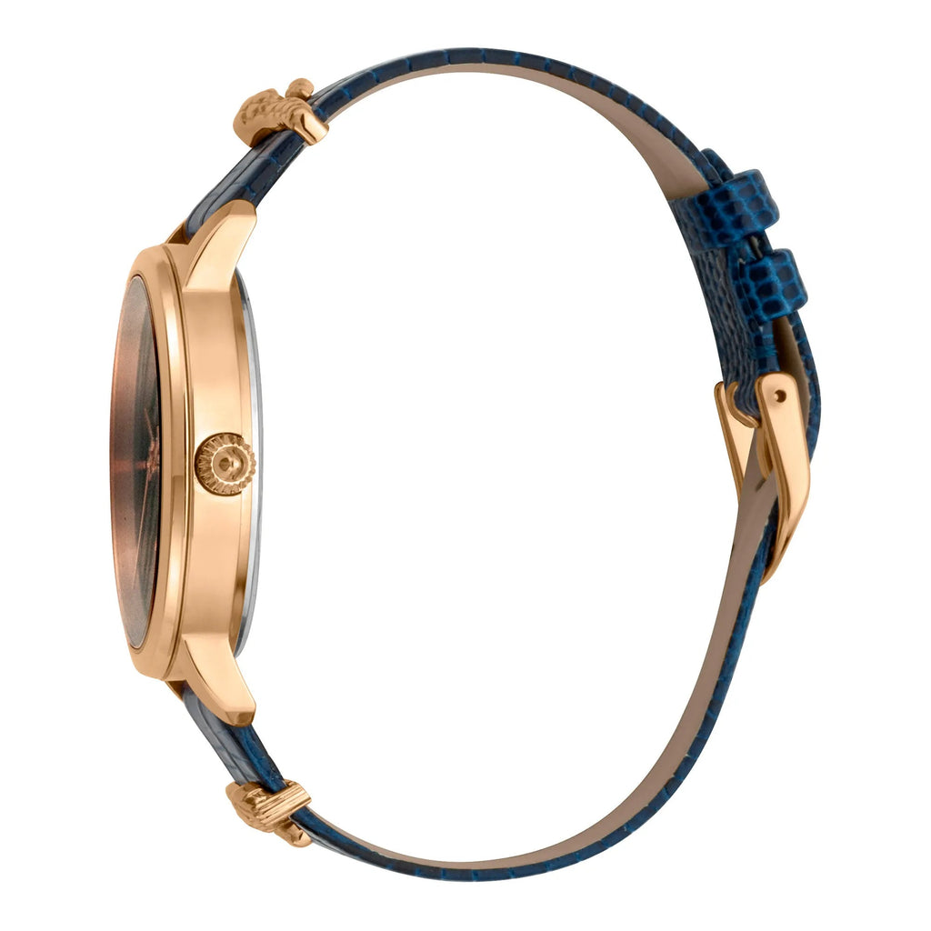 Just Cavalli Just per me Leather Blue Rose Gold Zebra Glitter