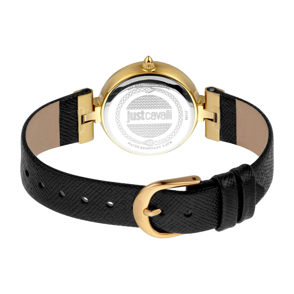 Just Cavalli Nobile Glam Black Leather