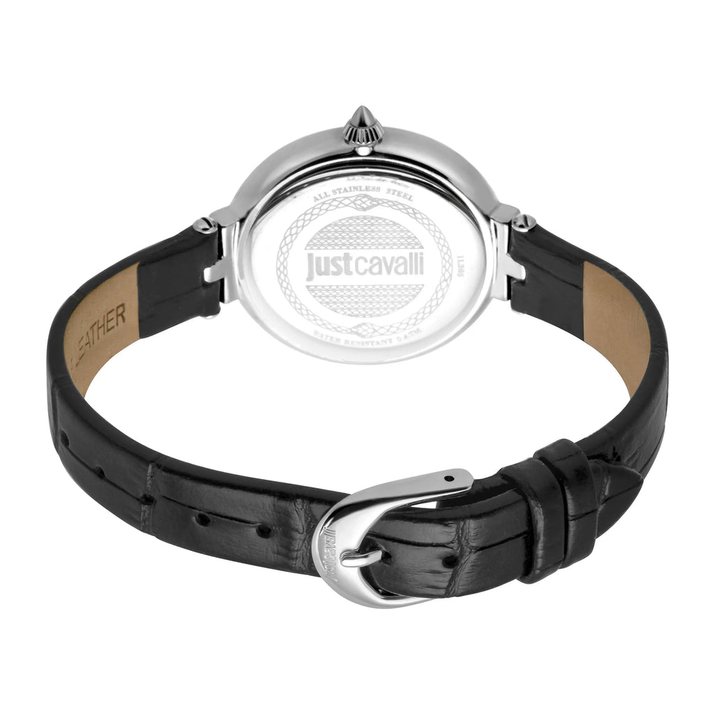 Just Cavalli Snake Creazione Silver Leather