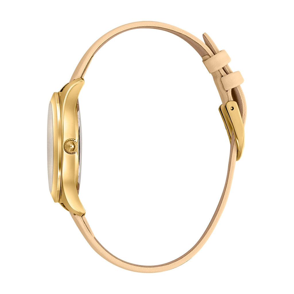 Just Cavalli Pantera Leather Beige Gold