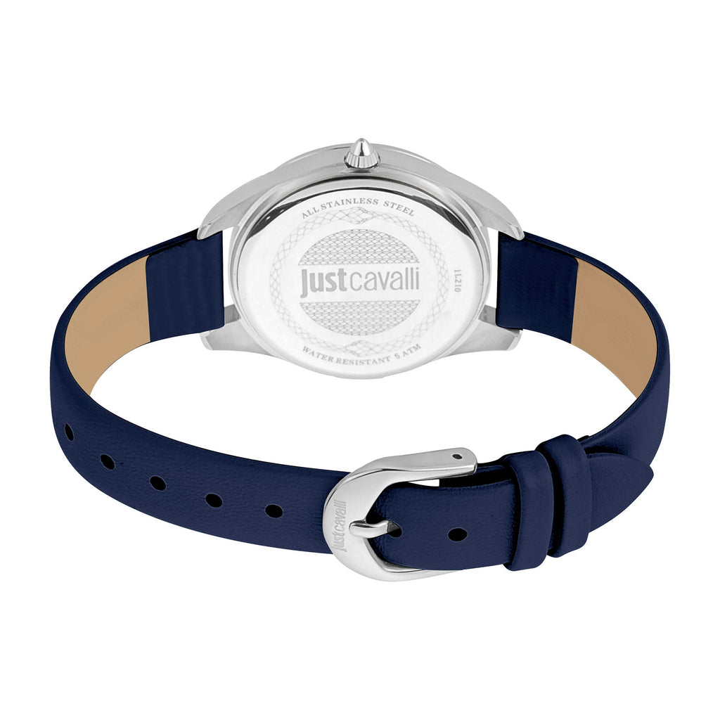 Just Cavalli Pantera Blue Leather