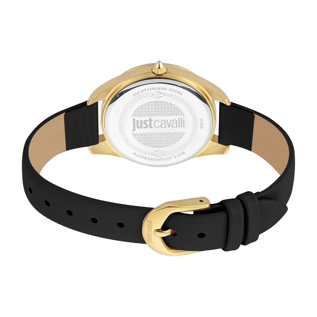 Just Cavalli Pantera Yellow Gold Leather