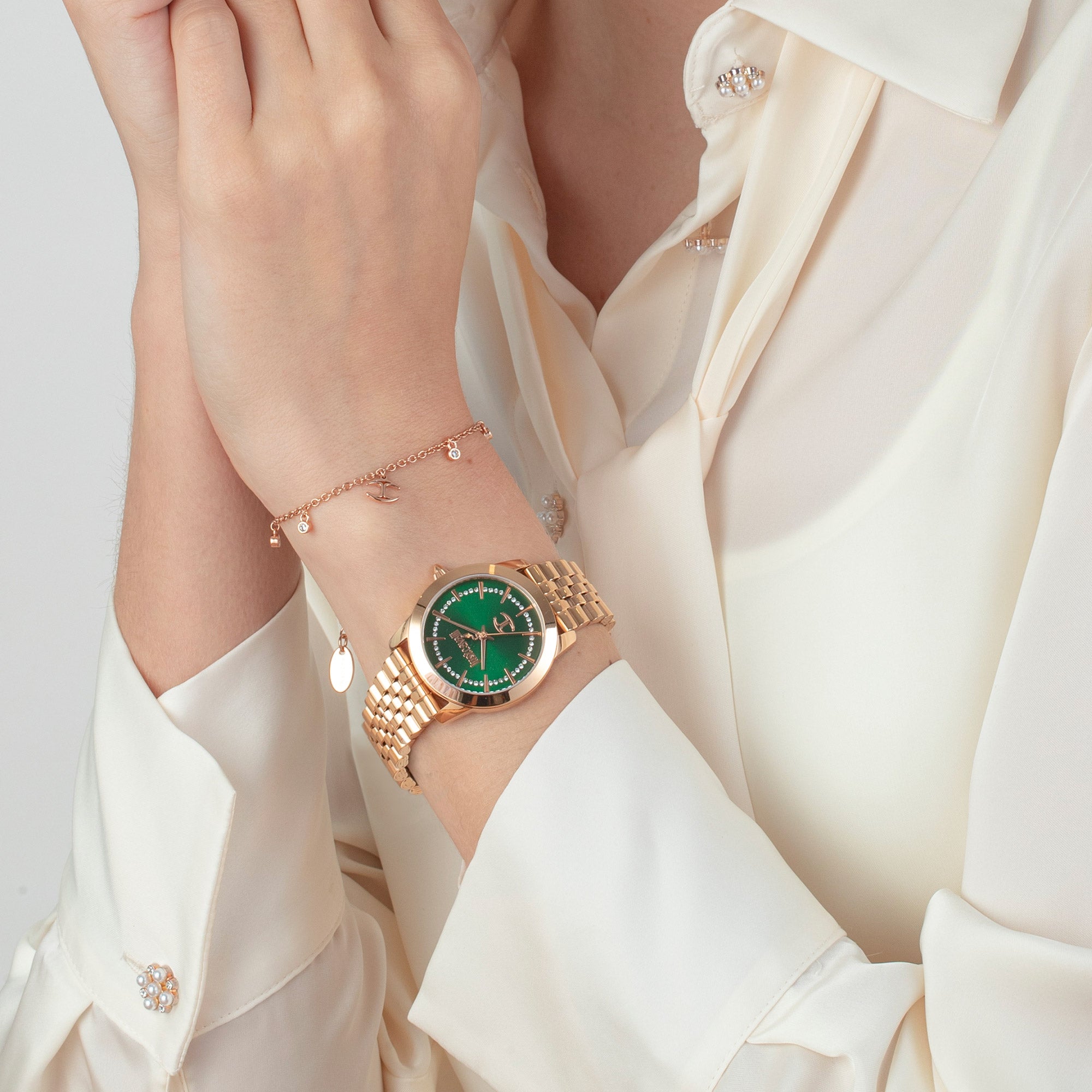 Just Cavalli Glam Creazione Rose Gold Green