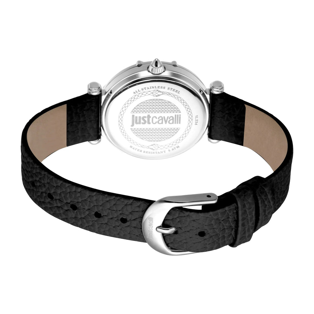 Just Cavalli JC Trama 2 Leather Black Silver