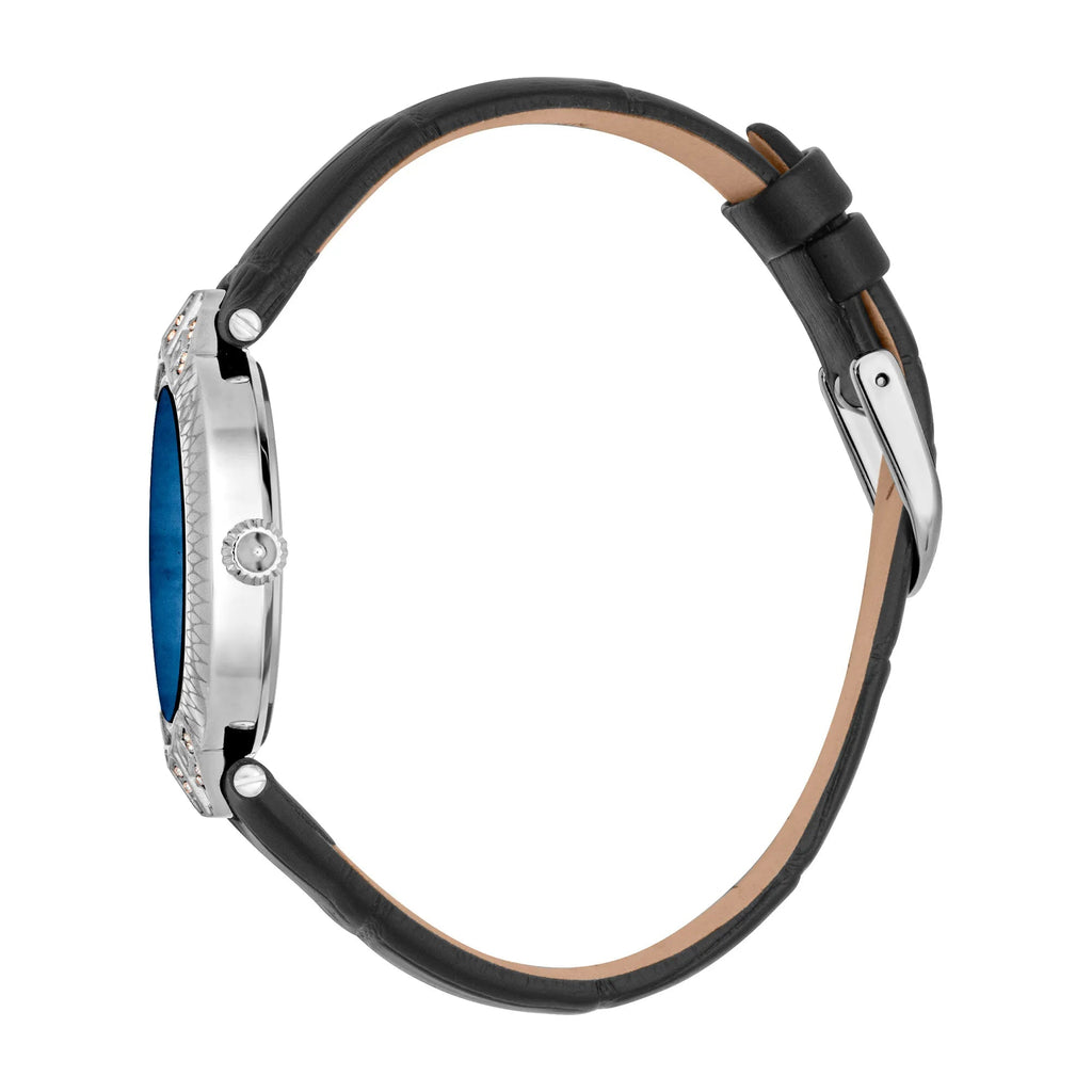 Just Cavalli Luce Leather Black Blue