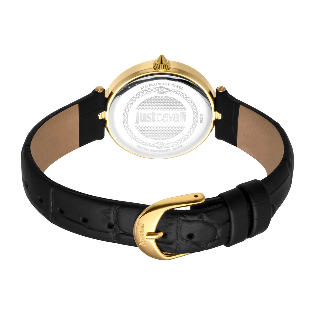 Just Cavalli Luce Leather Black Gold